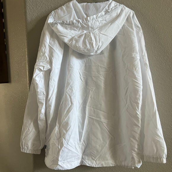 CSG Men’s Long Sleeve Full Zip Outsider Hooded White Windbreaker SizeL - Picture 2 of 4